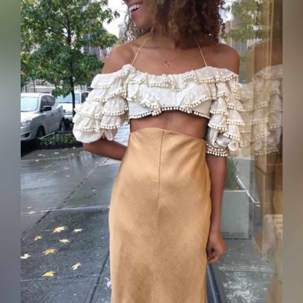 Zimmermann "Painted Heart" Ruffle Bodice Top RARE